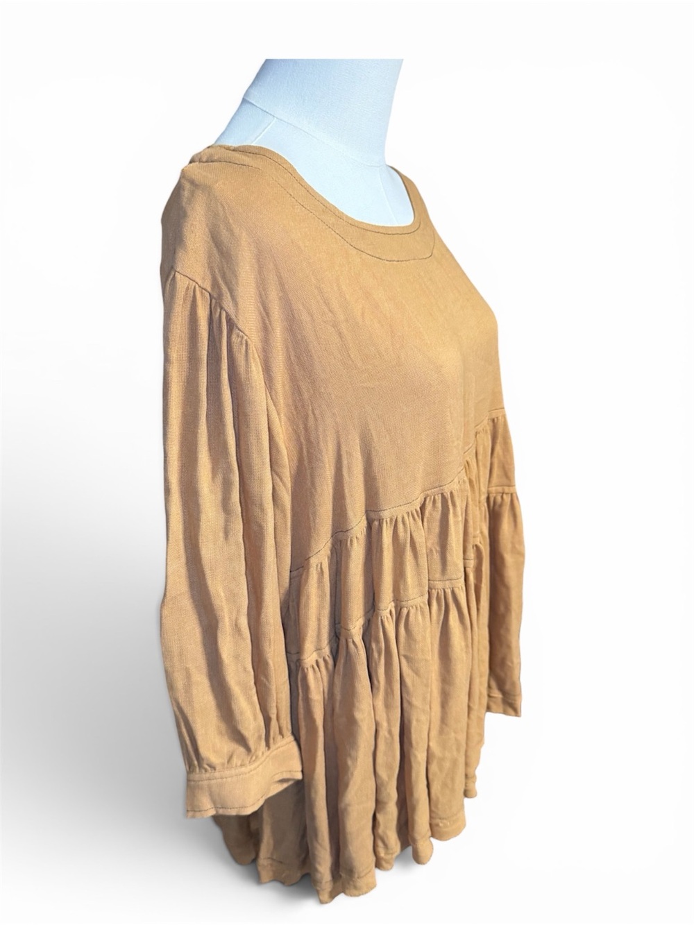 Entro Camel Tan Babydoll Top NWT - Picture 4 of 6